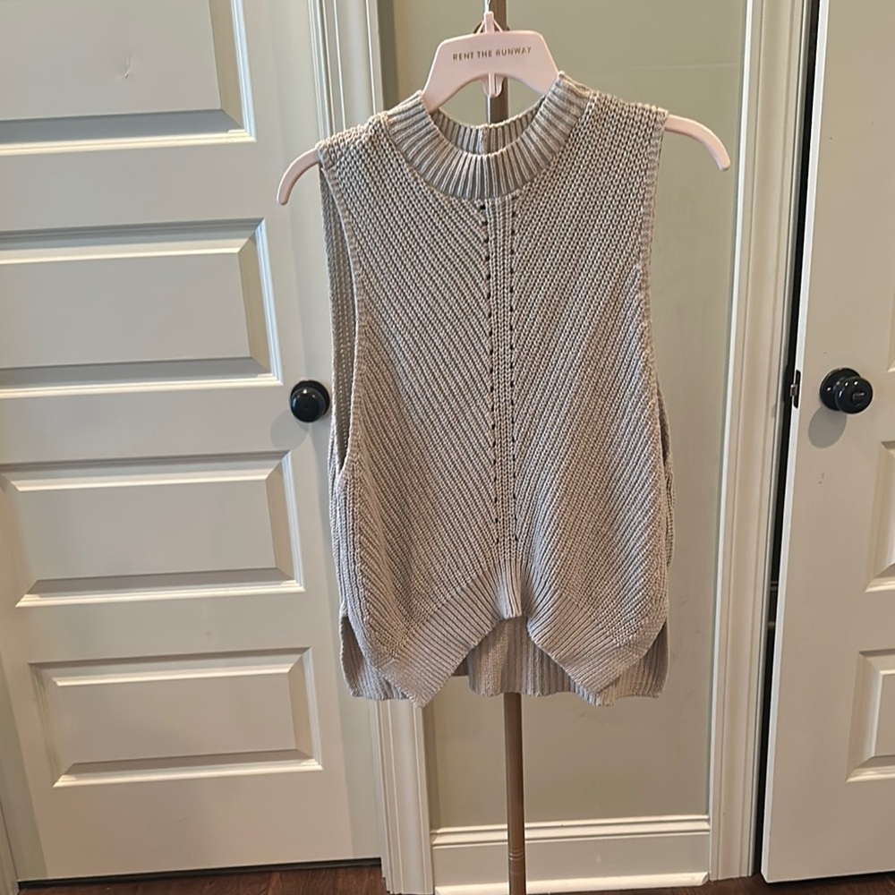 Express Light Beige Knit Top